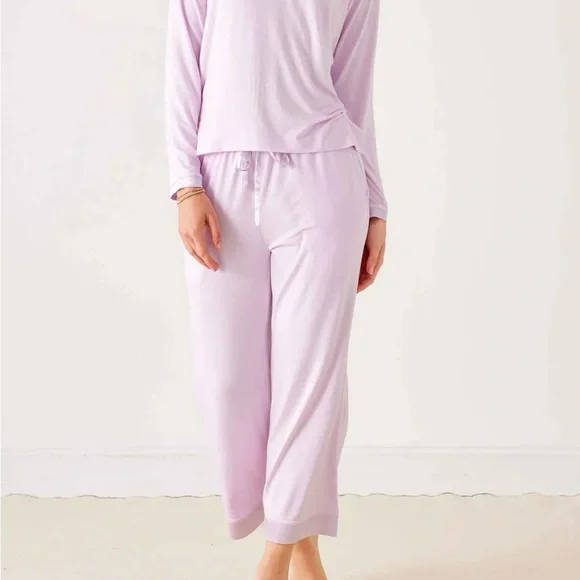 NWT Mersea Satin Sailor Pajama set in Moonlit Lilac - Picture 2 of 4